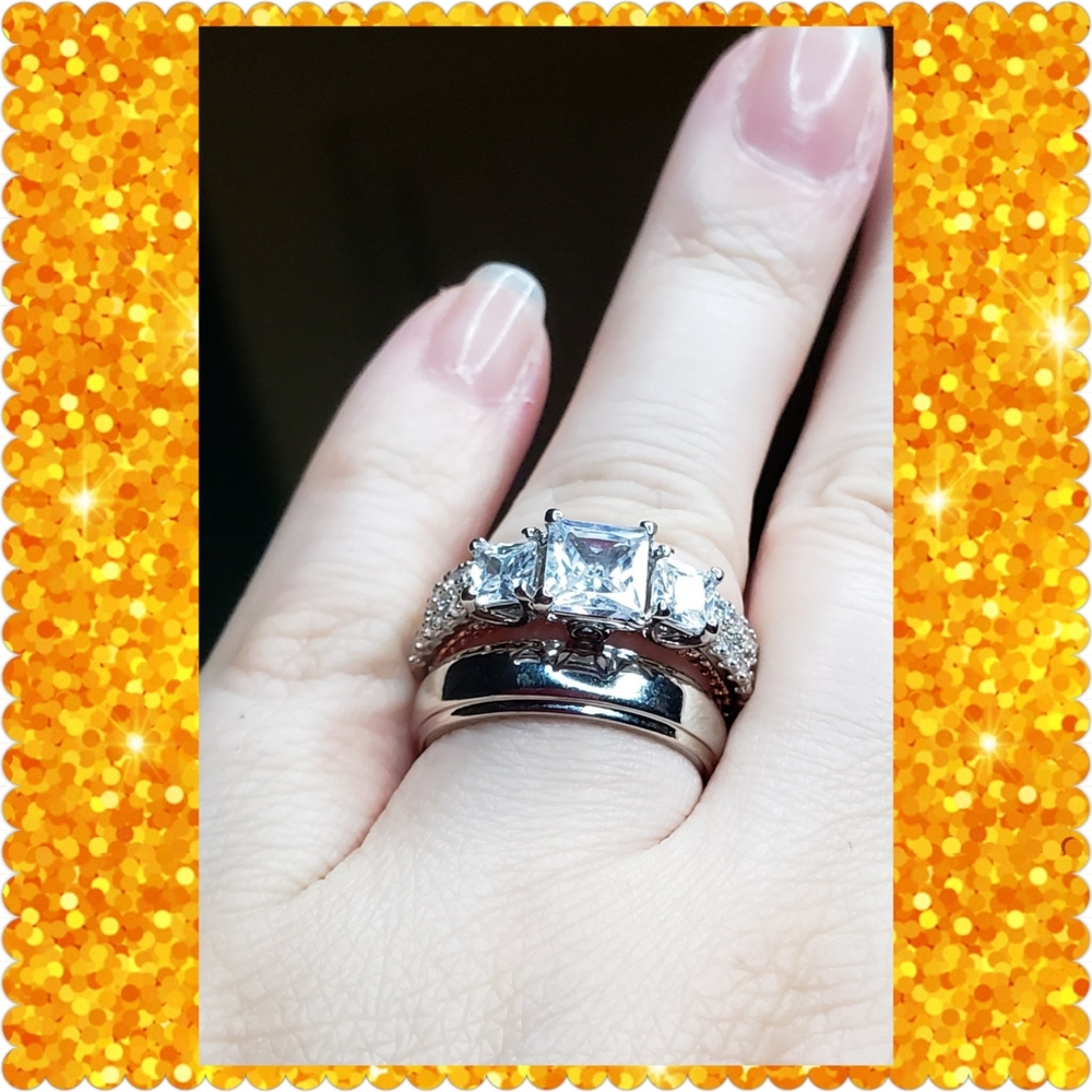 💛JUST IN💛Wedding Set 18K Rose Gold 3pc Set - Picture 12 of 14